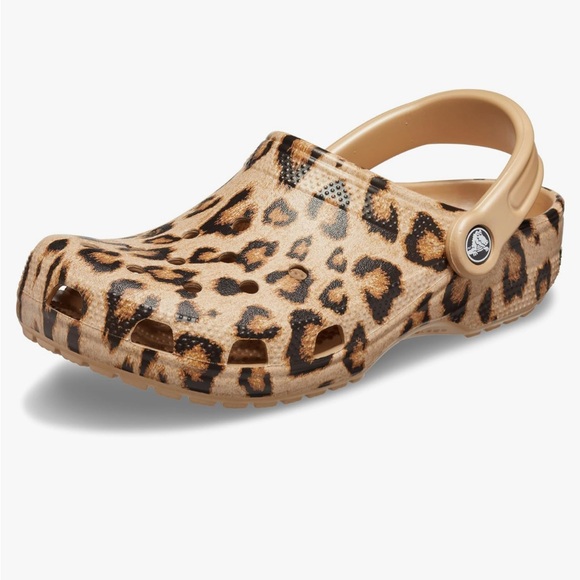 Crocs Classic Leopard Gold Clog Unisex – Men’s 7 / Women’s 9 New - Picture 5 of 5